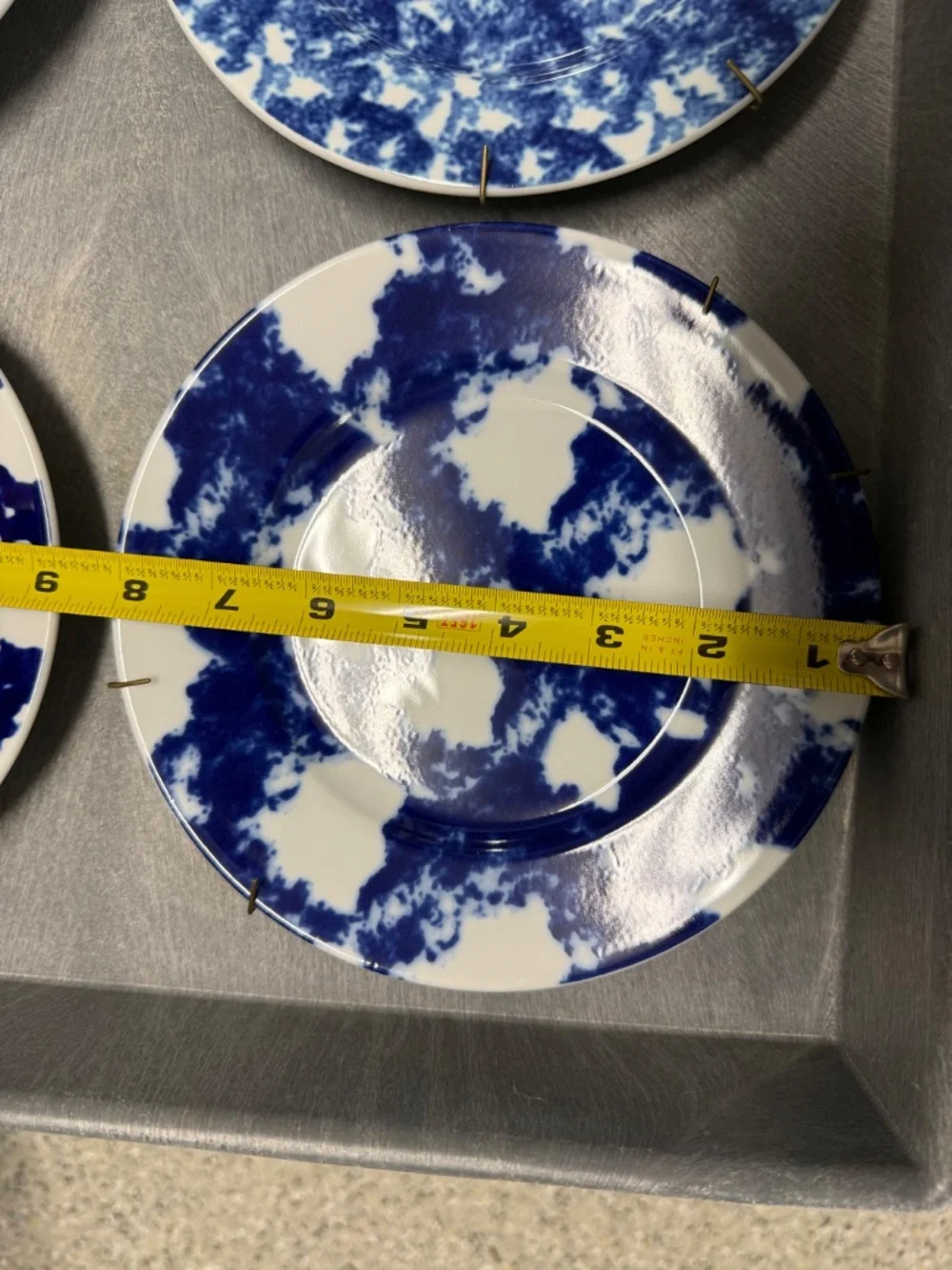 Richard Ginori Manifattura di Laveno Blue White Plates Set of 6 Italy